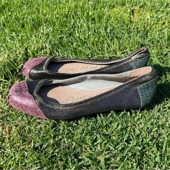 Toms One for One Genuine Leather Color-block Ballet Flats Size 7 - Picture 6 of 12